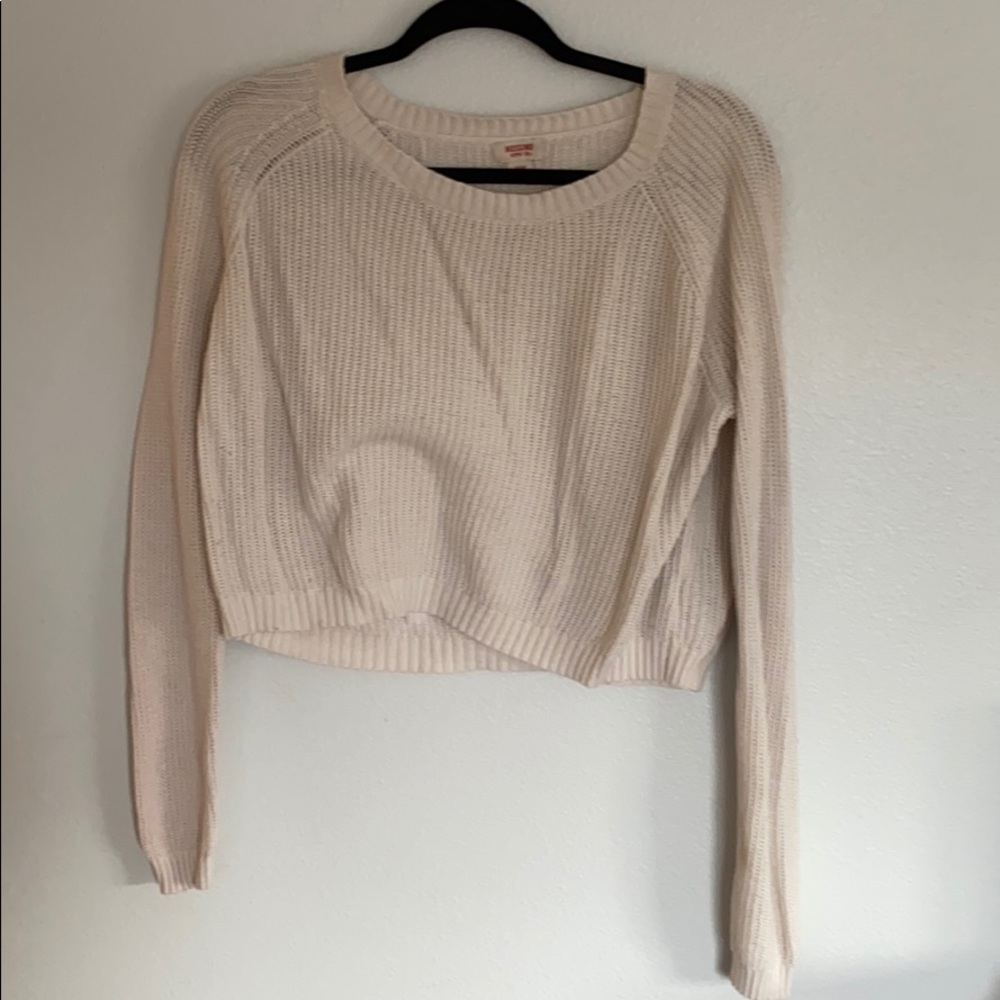 Off white knitted crop sweater